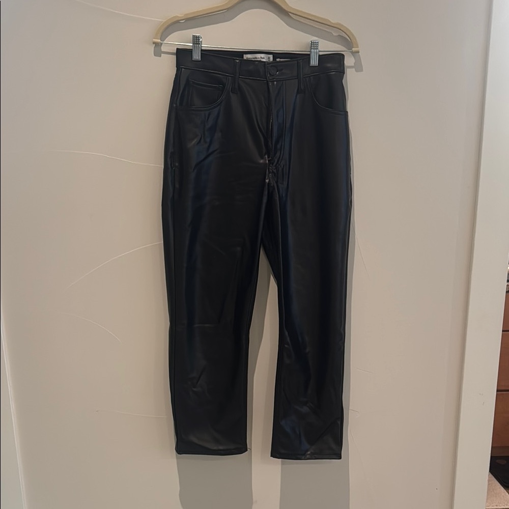 Black Faux Leather Pants